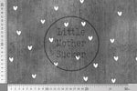 Lade das Bild in den Galerie-Viewer, Premium BIO French Terry "Jeansoptik" dark grey Herzchen 0,1 m