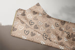 Lade das Bild in den Galerie-Viewer, Supersoft Premium BIO Jersey "Cardiac Cafe" beige 0,65 m Rest