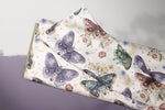 Lade das Bild in den Galerie-Viewer, Supersoft Premium BIO French Terry "Blumenmotten" groß 0,5 m