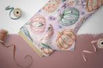 Lade das Bild in den Galerie-Viewer, Supersoft Premium BIO French Terry "Kürbisblümchen" 0,5 m
