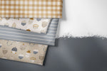 Lade das Bild in den Galerie-Viewer, Supersoft Premium BIO French Terry "Petit Acorn" Eicheln beige 0,5 m