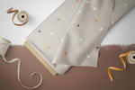 Lade das Bild in den Galerie-Viewer, Supersoft Premium BIO Jersey "Schneckentaxi" Herzchen Taupe 0,5 m
