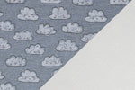 Lade das Bild in den Galerie-Viewer, Alpenfleece meliert Blau "Wolken" 0,1 m