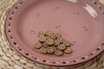 Lade das Bild in den Galerie-Viewer, Kokosknöpfe Gravur Blümchen 1,1 cm (10 Stück)
