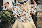 Lade das Bild in den Galerie-Viewer, Supersoft Premium Jersey "Sonnenblumen" Dots 0,5 m
