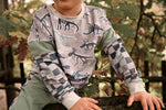 Lade das Bild in den Galerie-Viewer, Supersoft Premium French Terry "Fossilien" groß 0,85 m Rest
