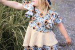 Lade das Bild in den Galerie-Viewer, Supersoft Premium Jersey "Sonnenblumen" Dots 0,5 m
