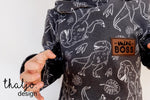 Lade das Bild in den Galerie-Viewer, Premium Wintersweat "Kreidezeit" T-Rex 0,5 m
