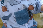 Lade das Bild in den Galerie-Viewer, Webware für Bermudashorts "Spotted Dinos" COLLECTION
