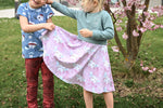 Lade das Bild in den Galerie-Viewer, Frottee Jersey "Zahnfee" dusky blue 0,5 m Lager
