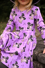 Lade das Bild in den Galerie-Viewer, Supersoft Premium BIO French Terry "Magic Kitty" klein 0,5 m
