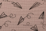 Lade das Bild in den Galerie-Viewer, Musselin Altrosa Papierflieger 0,5 m ABVERKAUF
