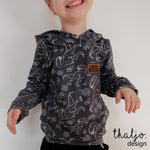 Lade das Bild in den Galerie-Viewer, Premium Wintersweat "Kreidezeit" T-Rex 0,5 m
