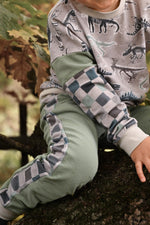 Lade das Bild in den Galerie-Viewer, Supersoft Premium French Terry "Fossilien" groß 0,85 m Rest
