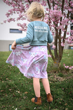Lade das Bild in den Galerie-Viewer, Frottee Jersey "Zahnfee" dusky blue 0,5 m Lager
