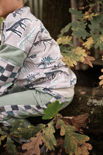 Lade das Bild in den Galerie-Viewer, Supersoft Premium French Terry "Fossilien" groß 0,85 m Rest
