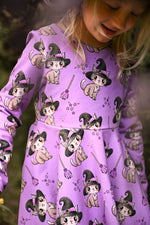 Lade das Bild in den Galerie-Viewer, Supersoft Premium BIO French Terry "Magic Kitty" klein 0,5 m
