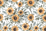 Lade das Bild in den Galerie-Viewer, Frottee Jersey "Sonnenblumen" weiß 0,5 m
