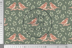 Lade das Bild in den Galerie-Viewer, Supersoft Premium French Terry "Spatzenliebe" olive 0,5 m
