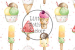 Lade das Bild in den Galerie-Viewer, Frottee Jersey "Happy Ice Cream" COLLECTION 0,5 m
