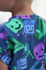 Lade das Bild in den Galerie-Viewer, Supersoft Premium BIO Jersey "Block Scratch" groß 0,5 m
