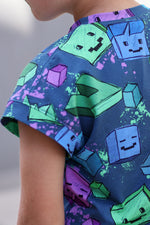Lade das Bild in den Galerie-Viewer, Supersoft Premium BIO Jersey "Block Scratch" groß 0,5 m
