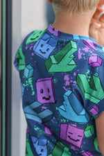 Lade das Bild in den Galerie-Viewer, Supersoft Premium BIO Jersey "Block Scratch" groß 0,5 m
