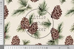 Lade das Bild in den Galerie-Viewer, Supersoft Premium BIO French Terry "Briar and Pine" Pinecones 0,5 m
