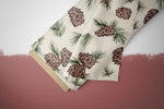 Lade das Bild in den Galerie-Viewer, Supersoft Premium BIO French Terry "Briar and Pine" Pinecones 0,5 m

