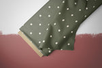 Lade das Bild in den Galerie-Viewer, Supersoft Premium BIO French Terry "Briar and Pine" Polka Dark Green 0,5 m

