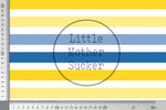 Lade das Bild in den Galerie-Viewer, Supersoft Premium BIO Jersey "Eliza" Stripes Blue Yellow 0,5 m
