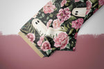 Lade das Bild in den Galerie-Viewer, Supersoft Premium BIO French Terry "Moonlit Hollow" Floral Ghost  dark 0,5 m Lager

