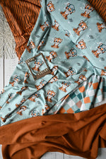 Lade das Bild in den Galerie-Viewer, Supersoft Premium BIO Jersey "Tigerchen" Tiger groß 0,5 m
