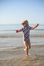 Lade das Bild in den Galerie-Viewer, Lycra "Chessboard Flowers" 0,5 m
