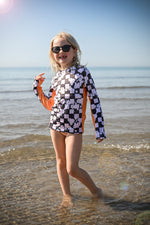 Lade das Bild in den Galerie-Viewer, Lycra "Chessboard Flowers" 0,5 m
