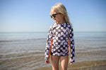 Lade das Bild in den Galerie-Viewer, Lycra "Chessboard Flowers" 0,5 m
