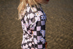 Lade das Bild in den Galerie-Viewer, Lycra "Chessboard Flowers" 0,5 m

