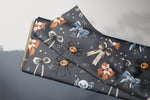 Lade das Bild in den Galerie-Viewer, Supersoft Premium BIO French Terry "BoOoTiful Bows" Ink groß 0,5 m BREIT
