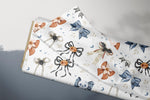 Lade das Bild in den Galerie-Viewer, Supersoft Premium BIO French Terry "BoOoTiful Bows" White groß 0,5 m BREIT
