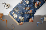 Lade das Bild in den Galerie-Viewer, Supersoft Premium French Terry "Halloween Kitty" Night 0,5 m
