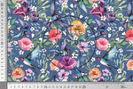 Lade das Bild in den Galerie-Viewer, Supersoft Premium Jersey "Summer Swallows" indigo 0,8 m Rest
