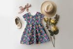 Lade das Bild in den Galerie-Viewer, Premium BIO Jersey "Summer Swallows" indigo 0,5 m

