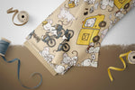 Lade das Bild in den Galerie-Viewer, Supersoft Premium BIO French Terry "Mäusepost" groß 0,5 m
