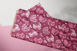 Lade das Bild in den Galerie-Viewer, Supersoft Premium BIO Jersey "Dark Pink Hearts" 0,75 m Rest
