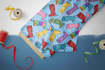 Lade das Bild in den Galerie-Viewer, Frottee Jersey "Rainbow Wellies" Collection
