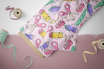 Lade das Bild in den Galerie-Viewer, Supersoft Premium Jersey "ABCDEFG" Schreibzeug rosa klein 0,5 m
