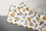 Lade das Bild in den Galerie-Viewer, Supersoft Premium BIO French Terry "Baumeister" gelb klein 0,5 m
