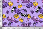 Lade das Bild in den Galerie-Viewer, Design "Bausteinchen" lila 0,5 m

