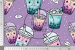 Lade das Bild in den Galerie-Viewer, Supersoft Premium French Terry "Bubble Tea" wildberry groß 0,5 m
