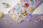 Lade das Bild in den Galerie-Viewer, Supersoft Premium BIO French Terry "Buntes Glück" groß 0,5 m
